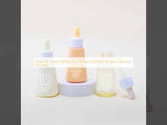 O frasco de soro de óleo azul é o complemento perfeito para a sua rotina de cuidados com a pele
