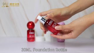 Frasco de soro vermelho luxuoso de 30ml