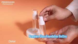 Embalagem premium para garrafas de base de vidro de 30ml